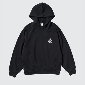 UNIQLO Black Hoodie with Embroidered Design Size Xs